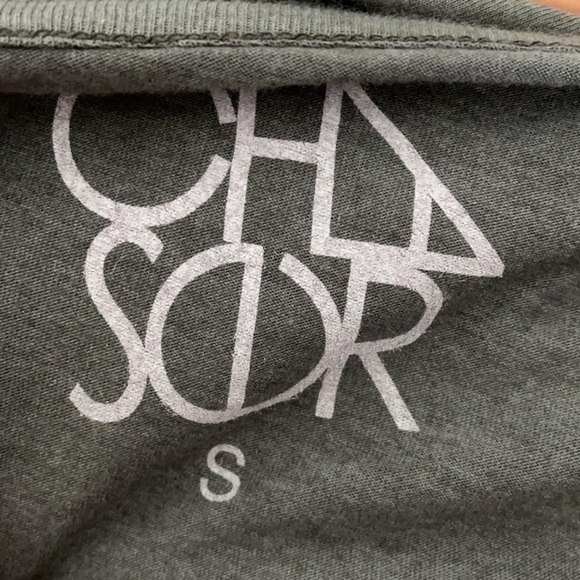 NEW Chaser Black Rubber Texture Star Gray Oversized Short Sleeve Tee Sz. S - Picture 3 of 4